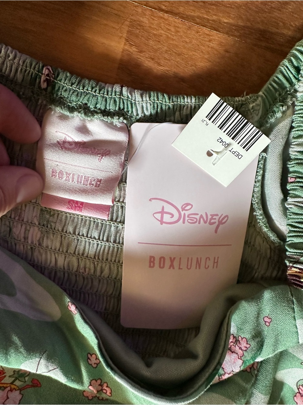 Disney Mulan Princess Mint Green Floral Puff-Sleeve Midi Dress - Picture 6 of 16